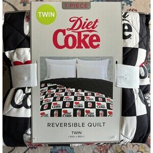 Diet Coke Twin Reversible Quilt 66 x 86